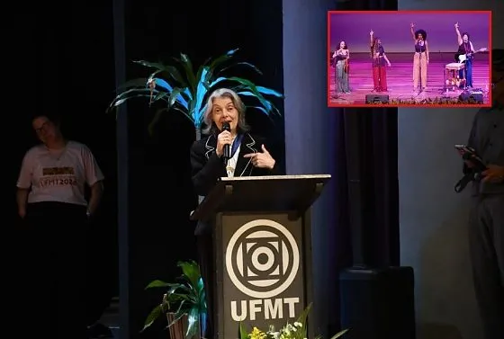 Grupo grita “Viva Lula” em evento da UFMT com Cármen Lúcia; ministra aplaude