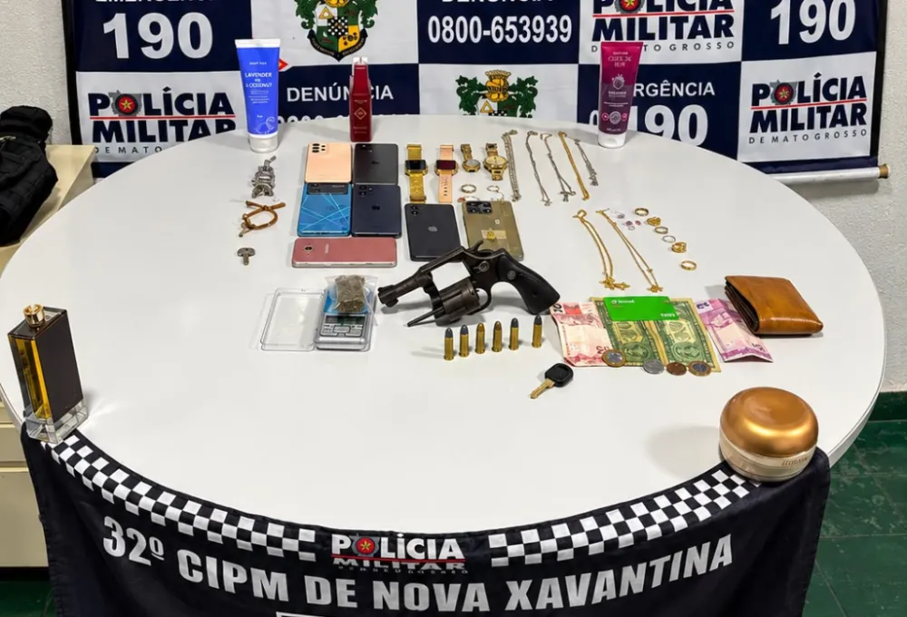 Quatro suspeitos de roubos em Água Boa são presos pela Polícia Militar em Nova Xavantina