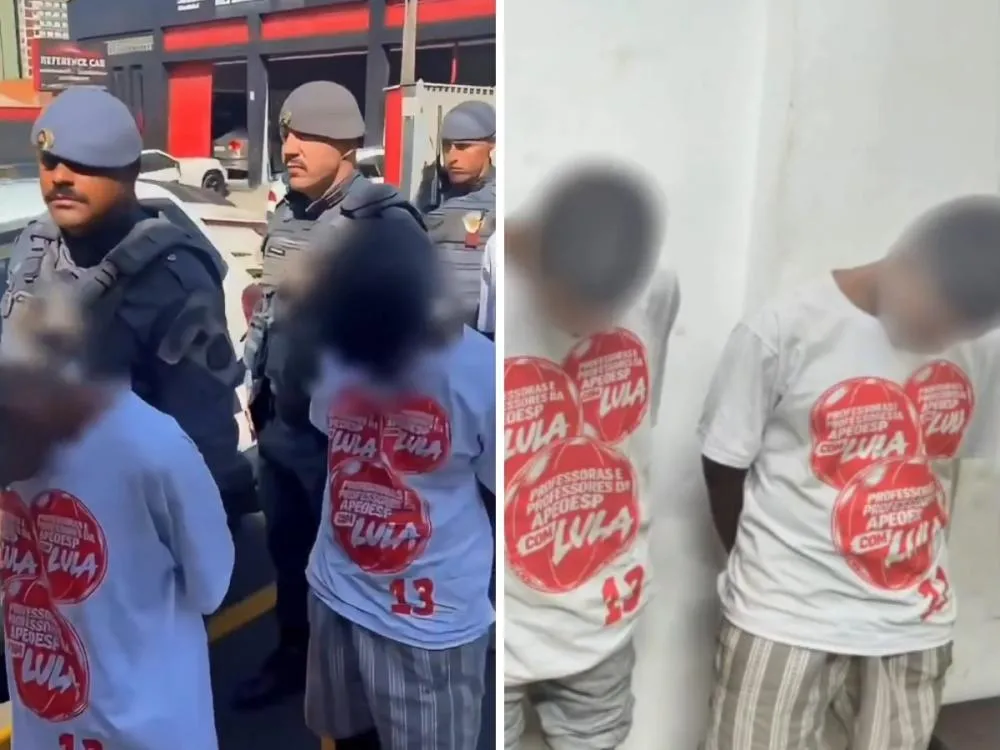 Policiais são acusados de obrigar suspeitos de tráfico a vestirem camiseta de Lula durante abordagem em SP; PM investiga